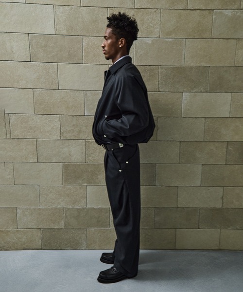 CONZ（コンズ）の「BALOON ZIP UP JACKET（ブルゾン・メンズ・ダークグレー/ネイビー/ストライプ/ブラック/ダークブラウン・1/2/3）」の18枚目の写真