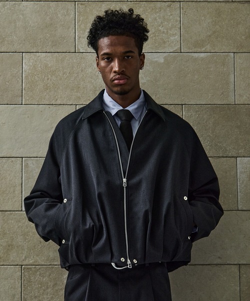 CONZ（コンズ）の「BALOON ZIP UP JACKET（ブルゾン・メンズ・ダークグレー/ネイビー/ストライプ/ブラック/ダークブラウン・1/2/3）」の20枚目の写真