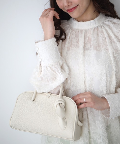 Ehre style(エーレスタイル)の「余裕をまとう大人の上品バッグ結びデザインバッグ(ハンドバッグ・レディース・イエロー/ホワイト/ブラウン・FREE)」の19枚目の写真