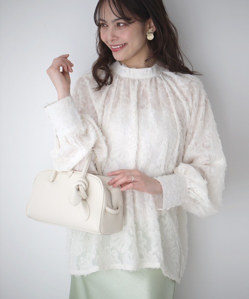 Ehre style(エーレスタイル)の「余裕をまとう大人の上品バッグ結びデザインバッグ(ハンドバッグ・レディース・イエロー/ホワイト/ブラウン・FREE)」の20枚目の写真