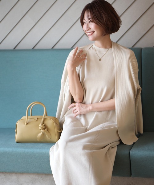 Ehre style(エーレスタイル)の「余裕をまとう大人の上品バッグ結びデザインバッグ(ハンドバッグ・レディース・イエロー/ホワイト/ブラウン・FREE)」の21枚目の写真