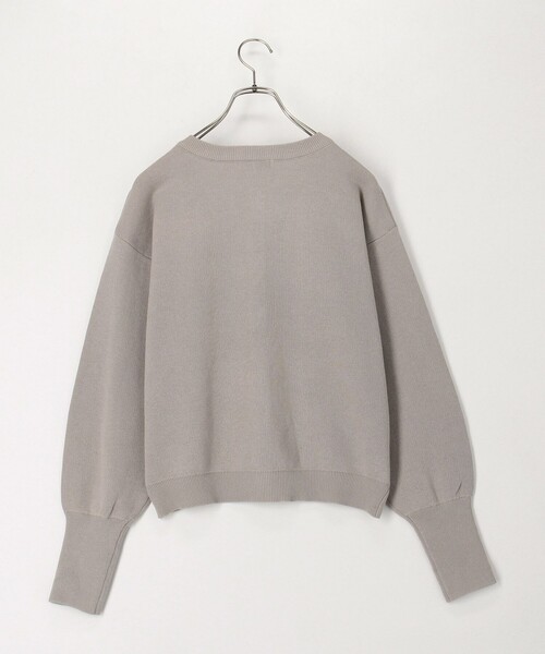 fredy couleur（フレディクルール）の「スウェットライクハート釦カーディガン（ニット/セーター・レディース・オフホワイト/ブラック/グレイッシュベージュ/オレンジ・38）」の11枚目の写真