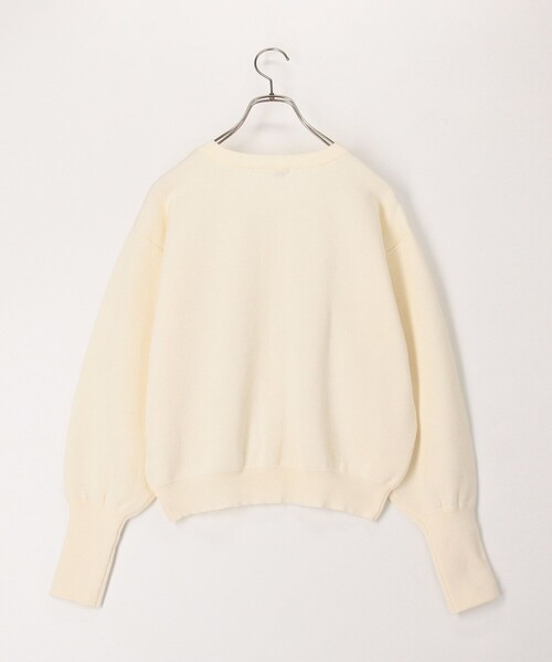 fredy couleur（フレディクルール）の「スウェットライクハート釦カーディガン（ニット/セーター・レディース・オフホワイト/ブラック/グレイッシュベージュ/オレンジ・38）」の19枚目の写真