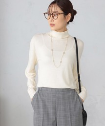 GALLORIA | マシンウォッシャブル　シアーハイネックニット(ニット/セーター)