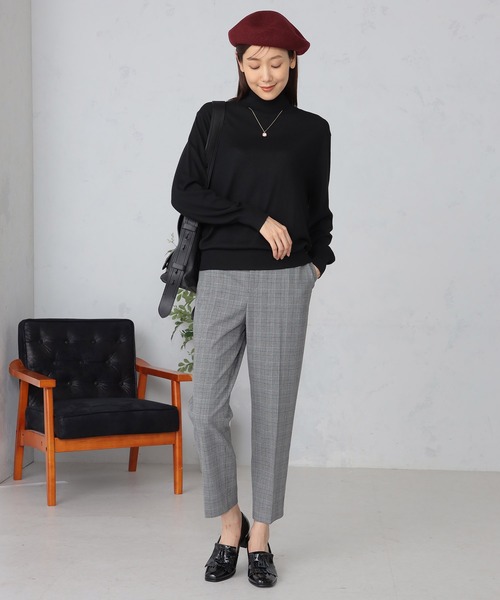 GALLORIA(ギャローリア)の「マシンウォッシャブル シアーハイネックニット(ニット/セーター・レディース・ブラック/アイボリー/ロイヤルブルー/チャコールグレー・LL/L/M/S)」の8枚目の写真