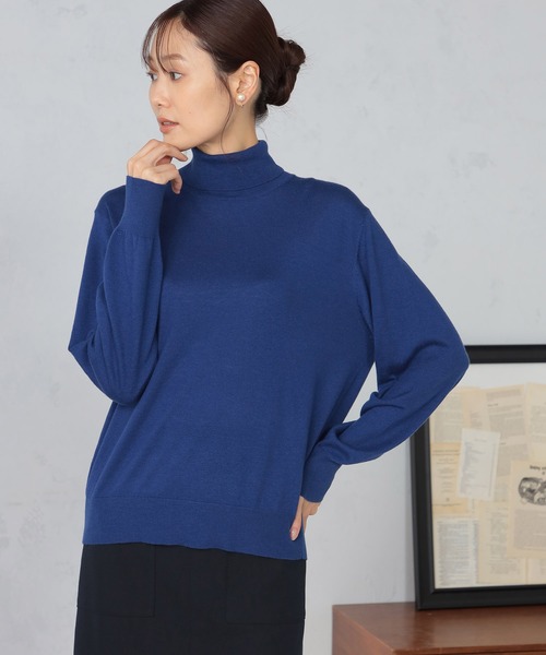 GALLORIA(ギャローリア)の「マシンウォッシャブル シアーハイネックニット(ニット/セーター・レディース・ブラック/アイボリー/ロイヤルブルー/チャコールグレー・LL/L/M/S)」の17枚目の写真