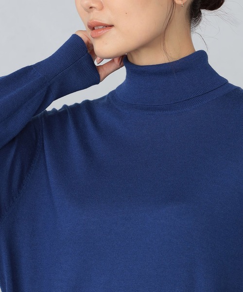 GALLORIA(ギャローリア)の「マシンウォッシャブル シアーハイネックニット(ニット/セーター・レディース・ブラック/アイボリー/ロイヤルブルー/チャコールグレー・LL/L/M/S)」の19枚目の写真