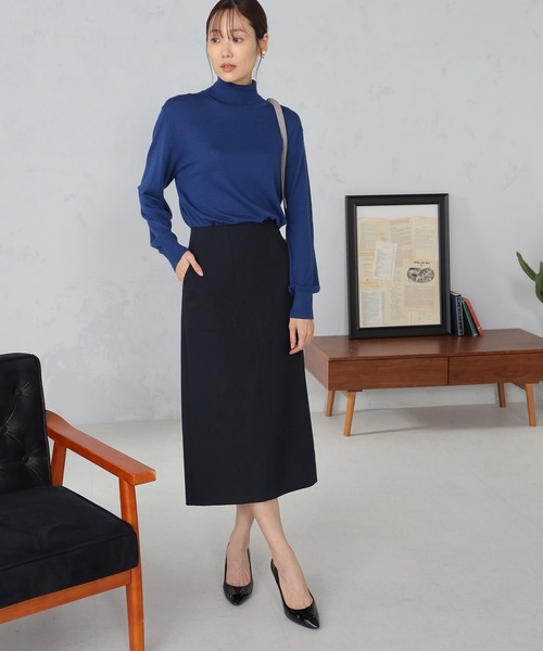 GALLORIA(ギャローリア)の「マシンウォッシャブル シアーハイネックニット(ニット/セーター・レディース・ブラック/アイボリー/ロイヤルブルー/チャコールグレー・LL/L/M/S)」の20枚目の写真