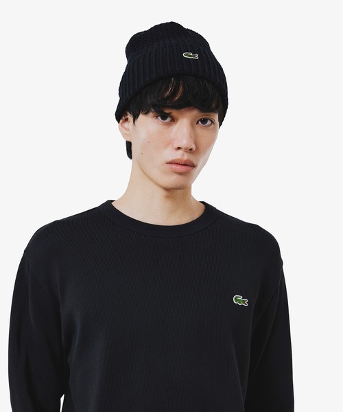 LACOSTE(ラコステ)の「ヘビーウェイトシングルジャージ長袖Tシャツ(Tシャツ/カットソー・メンズ・ブラック/オリーブ/オフホワイト・3/2/4/5)」の5枚目の写真