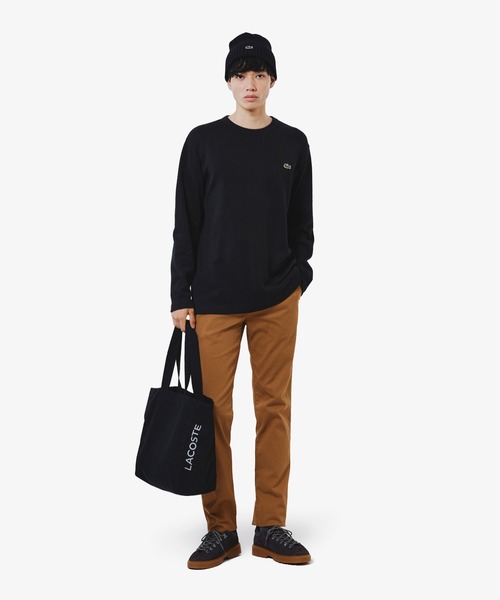 LACOSTE(ラコステ)の「ヘビーウェイトシングルジャージ長袖Tシャツ(Tシャツ/カットソー・メンズ・ブラック/オリーブ/オフホワイト・3/2/4/5)」の8枚目の写真
