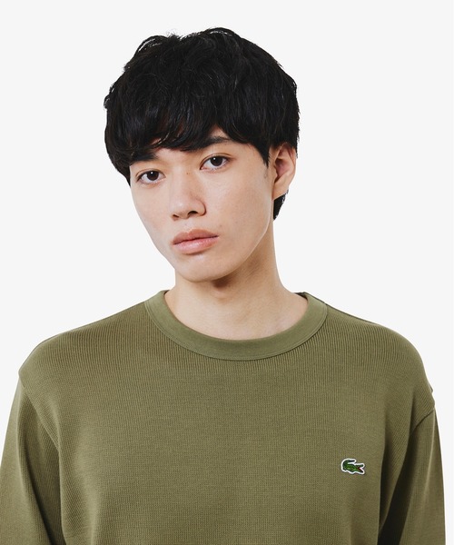 LACOSTE(ラコステ)の「ヘビーウェイトシングルジャージ長袖Tシャツ(Tシャツ/カットソー・メンズ・ブラック/オリーブ/オフホワイト・3/2/4/5)」の16枚目の写真