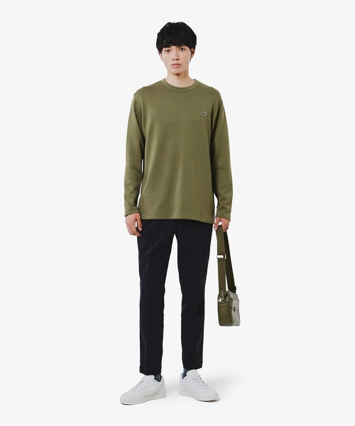 LACOSTE(ラコステ)の「ヘビーウェイトシングルジャージ長袖Tシャツ(Tシャツ/カットソー・メンズ・ブラック/オリーブ/オフホワイト・3/2/4/5)」の18枚目の写真