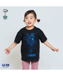 L.E.D.BITES（エルイーディーバイツ）の「パウパトロール 子供服　キラキララメ半袖Tシャツチェイスホワイト チェイス（Tシャツ/カットソー）」