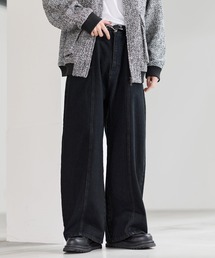 ETELIO | ヴィンテージ加工13ozセンターシームストレートデニムパンツ(デニムパンツ)