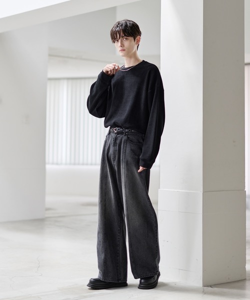 ETELIO（エテリオ）の「ヴィンテージ加工13ozセンターシームストレートデニムパンツ（デニムパンツ・メンズ・ブラック/グレー/ブルー/ブルー系2/ネイビー/ブラウン・S/M/L/XL）」の19枚目の写真