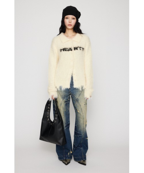 LAGUA GEM(ラグアジェム)の「CRASH POINT SHAGGY ニット(ニット/セーター・レディース・ブラウン/ピンク/オフホワイト/ブラック・FREE)」の7枚目の写真