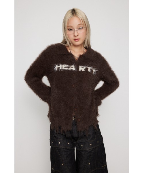 LAGUA GEM(ラグアジェム)の「CRASH POINT SHAGGY ニット(ニット/セーター・レディース・ブラウン/ピンク/オフホワイト/ブラック・FREE)」の9枚目の写真