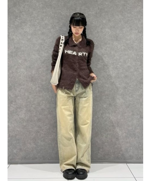 LAGUA GEM(ラグアジェム)の「CRASH POINT SHAGGY ニット(ニット/セーター・レディース・ブラウン/ピンク/オフホワイト/ブラック・FREE)」の14枚目の写真