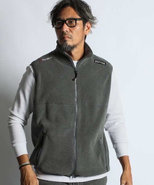 The DUFFER of ST.GEORGE(ザダファーオブセントジョージ)の「〔BLACK LABEL〕POLARTEC "CLASSIC200" ZIP VEST:セットアップ ポーラテック フルジップベスト(ベスト・メンズ・チャコールグレー/ブラック・X-LARGE/LARGE/MEDIUM)」の13枚目の写真