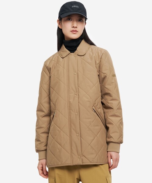 AIGLE（エーグル）の「撥水 インサレーション キルティングジャケット（ダウンジャケット/コート・レディース・ホワイト/ベージュ・36/38）」の15枚目の写真