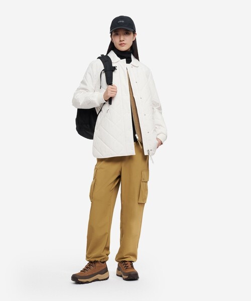 AIGLE（エーグル）の「撥水 インサレーション キルティングジャケット（ダウンジャケット/コート・レディース・ホワイト/ベージュ・36/38）」の19枚目の写真