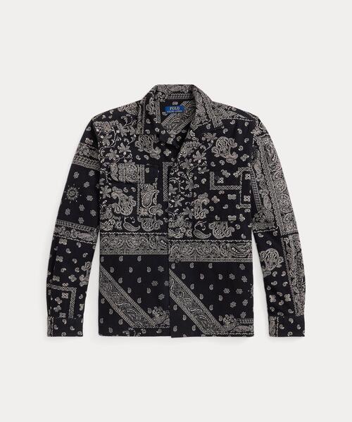POLO RALPH LAUREN（ポロ ラルフ ローレン）の「クラシック フィット バンダナプリント フランネル シャツ（シャツ/ブラウス・メンズ・ブラック系1・S/M/L）」の5枚目の写真