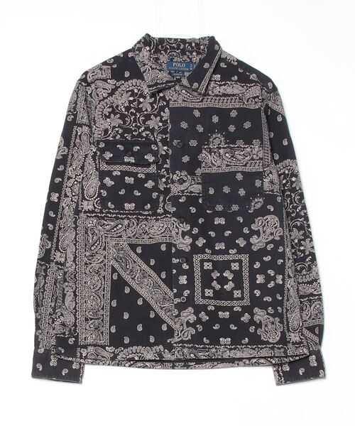 POLO RALPH LAUREN（ポロ ラルフ ローレン）の「クラシック フィット バンダナプリント フランネル シャツ（シャツ/ブラウス・メンズ・ブラック系1・S/M/L）」の3枚目の写真