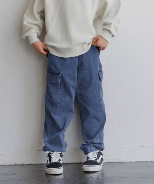 GLOBAL WORK(グローバルワーク)の「あったかスゴラクストレッチカーゴパンツ/581226(カーゴパンツ・キッズ・ブラック/カーキ/ブラック系その他/ブルー・130cm/140cm/150cm/160cm)」の20枚目の写真