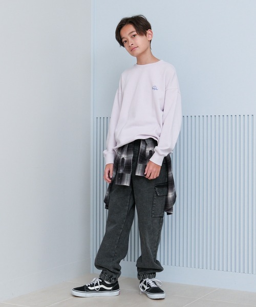 GLOBAL WORK(グローバルワーク)の「あったかスゴラクストレッチカーゴパンツ/581226(カーゴパンツ・キッズ・ブラック/カーキ/ブラック系その他/ブルー・130cm/140cm/150cm/160cm)」の8枚目の写真