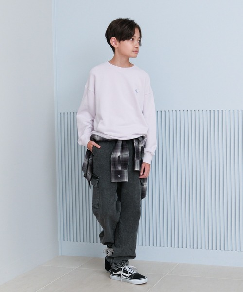 GLOBAL WORK(グローバルワーク)の「あったかスゴラクストレッチカーゴパンツ/581226(カーゴパンツ・キッズ・ブラック/カーキ/ブラック系その他/ブルー・130cm/140cm/150cm/160cm)」の10枚目の写真