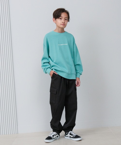 GLOBAL WORK(グローバルワーク)の「あったかスゴラクストレッチカーゴパンツ/581226(カーゴパンツ・キッズ・ブラック/カーキ/ブラック系その他/ブルー・130cm/140cm/150cm/160cm)」の15枚目の写真