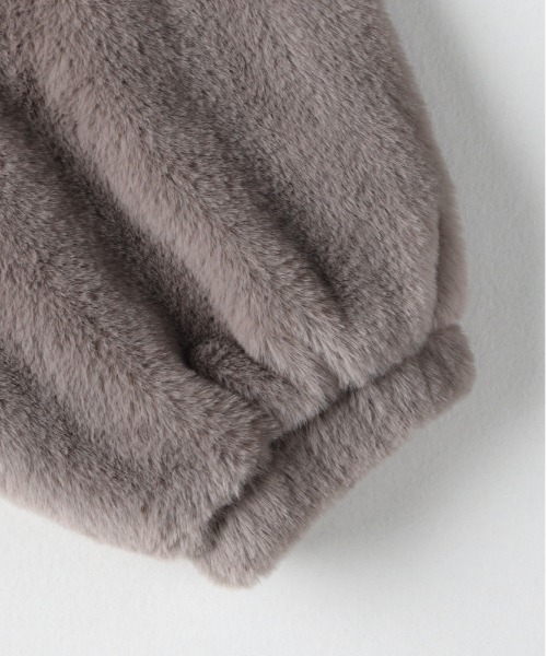 Right-on（ライトオン）の「【HONEYSUCKLE ROSE】ファーブルゾン（ブルゾン・レディース・グレー/ブラウン・L/M）」の6枚目の写真