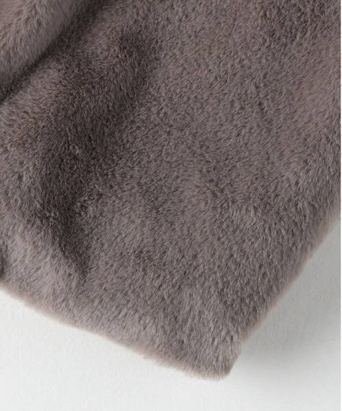 Right-on（ライトオン）の「【HONEYSUCKLE ROSE】ファーブルゾン（ブルゾン・レディース・グレー/ブラウン・L/M）」の5枚目の写真