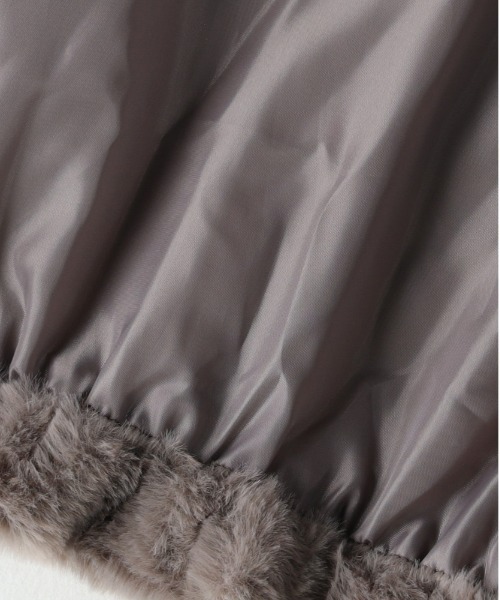 Right-on（ライトオン）の「【HONEYSUCKLE ROSE】ファーブルゾン（ブルゾン・レディース・グレー/ブラウン・L/M）」の3枚目の写真