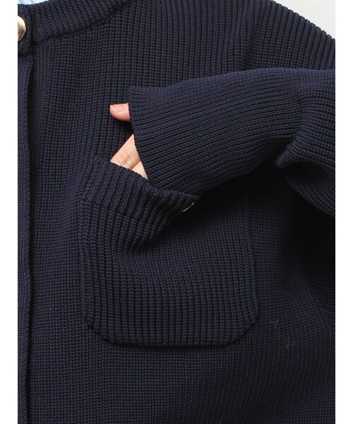 TONAL（トーナル）の「フリル衿金ボタンカーデ（カーディガン/ボレロ・レディース・ブラック/ネイビー/ブラウン・MEDIUM）」の14枚目の写真