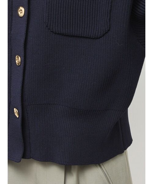 TONAL（トーナル）の「フリル衿金ボタンカーデ（カーディガン/ボレロ・レディース・ブラック/ネイビー/ブラウン・MEDIUM）」の18枚目の写真