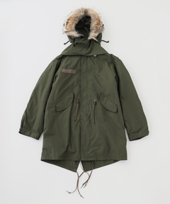 VACHEMENT × RHC タフタキルティングモッズコート　カーキ VACHEMENT/ヴァシュモン】リサイクルシェルタフタショートモッズ