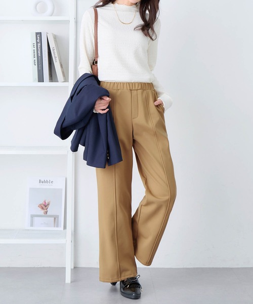 alotta(アロッタ)の「《カットツイル×裏起毛》あったかセミワイドパンツ レギュラー丈(その他パンツ・レディース・ブラウン/ダークブラウン/ネイビー/ブラック・LL/L/M/3L)」の18枚目の写真