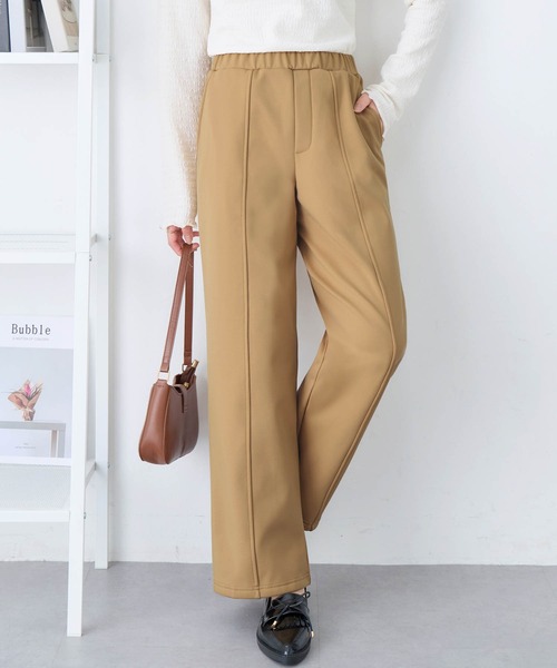 alotta(アロッタ)の「《カットツイル×裏起毛》あったかセミワイドパンツ レギュラー丈(その他パンツ・レディース・ブラウン/ダークブラウン/ネイビー/ブラック・LL/L/M/3L)」の6枚目の写真