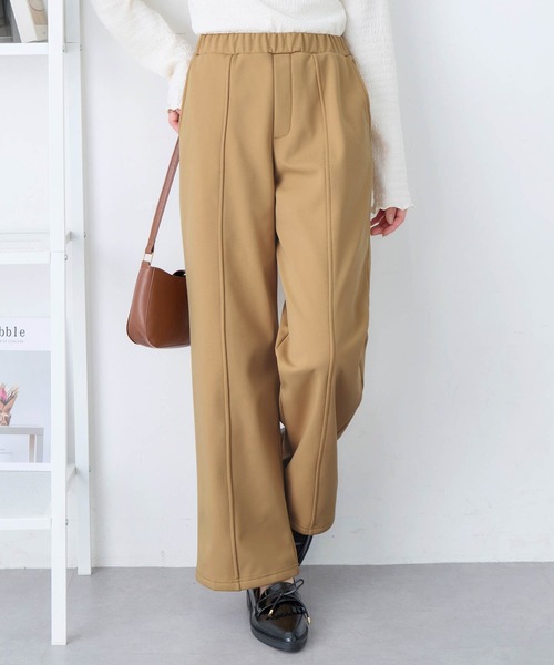alotta(アロッタ)の「《カットツイル×裏起毛》あったかセミワイドパンツ レギュラー丈(その他パンツ・レディース・ブラウン/ダークブラウン/ネイビー/ブラック・LL/L/M/3L)」の5枚目の写真