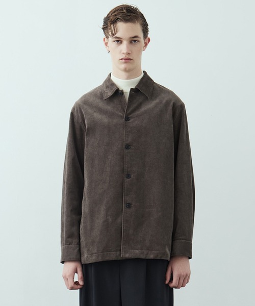 UNITED TOKYO（ユナイテッドトウキョウ）の「コットンコーデュロイ シャツジャケット（シャツ/ブラウス・メンズ・ブラック/グレイッシュベージュ・1/2）」の12枚目の写真