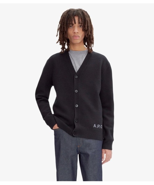 A.P.C.（アーペーセー）の「CARDIGAN KENNY（カーディガン/ボレロ・メンズ・ブラウン系その他/ブラック・S/M/L）」の3枚目の写真