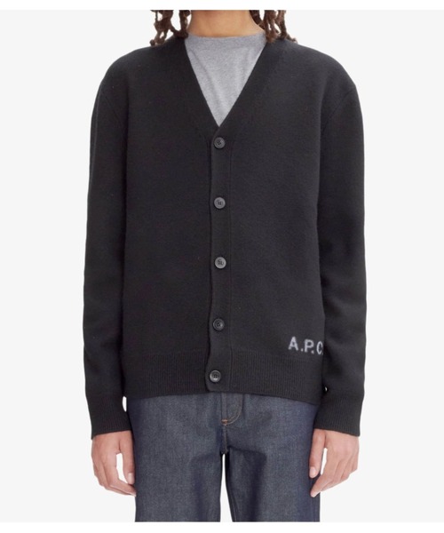 A.P.C.（アーペーセー）の「CARDIGAN KENNY（カーディガン/ボレロ・メンズ・ブラウン系その他/ブラック・S/M/L）」の5枚目の写真