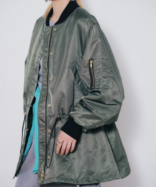 DOLLUPOOPS(ドールアップウップス)の「中綿ドルマンMA-1ブルゾン(MA-1・レディース・カーキ/ブラウン/ブラック・38)」の3枚目の写真