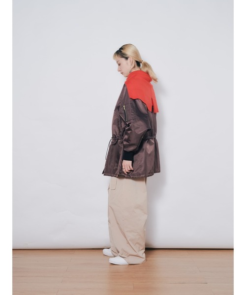 DOLLUPOOPS(ドールアップウップス)の「中綿ドルマンMA-1ブルゾン(MA-1・レディース・カーキ/ブラウン/ブラック・38)」の5枚目の写真