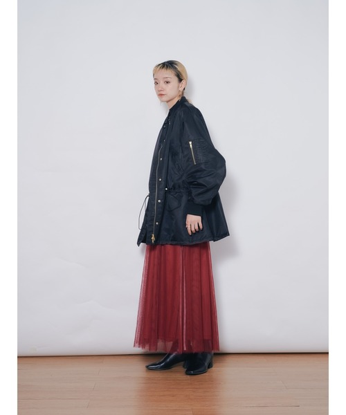 DOLLUPOOPS(ドールアップウップス)の「中綿ドルマンMA-1ブルゾン(MA-1・レディース・カーキ/ブラウン/ブラック・38)」の8枚目の写真