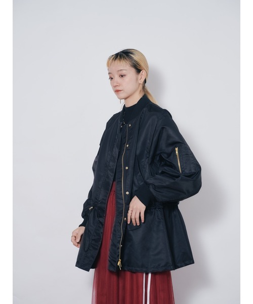 DOLLUPOOPS(ドールアップウップス)の「中綿ドルマンMA-1ブルゾン(MA-1・レディース・カーキ/ブラウン/ブラック・38)」の9枚目の写真