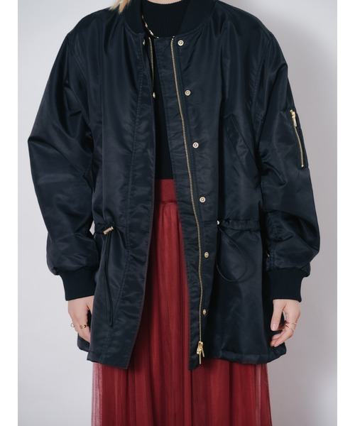 DOLLUPOOPS(ドールアップウップス)の「中綿ドルマンMA-1ブルゾン(MA-1・レディース・カーキ/ブラウン/ブラック・38)」の12枚目の写真