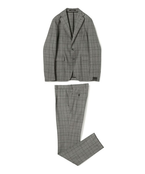 セール】【別注】TAGLIATORE ウールサキソニーチェック シングルブレス