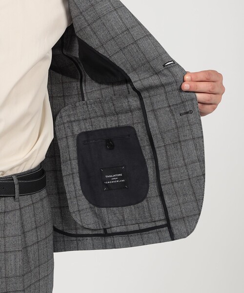 TAGLIATORE（タリアトーレ）の「【別注】TAGLIATORE ウールサキソニーチェック シングルブレステッド2Bスーツ（スーツセット・メンズ・グレー系その他・44/46/48/50/52）」の7枚目の写真